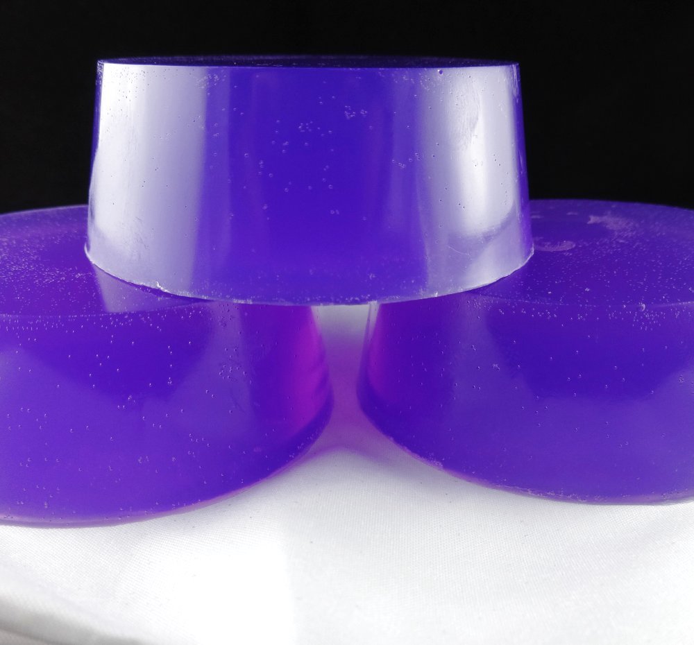 JUST LILAC Scented Women’s Soap Round Glycerin Bar Argan Oil Shave Puck Floral