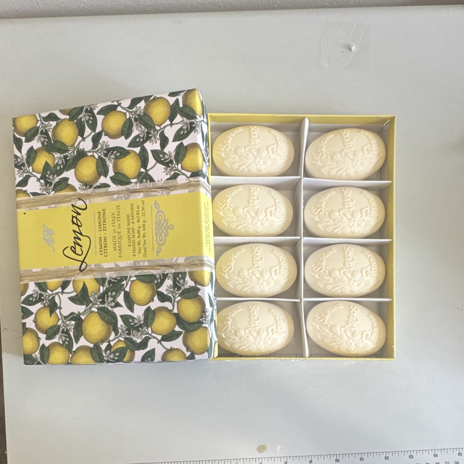 8 Saponerie Mario Fissi Lemon Hand Soap Bars Hand Made Italy Multipack 22.56oz