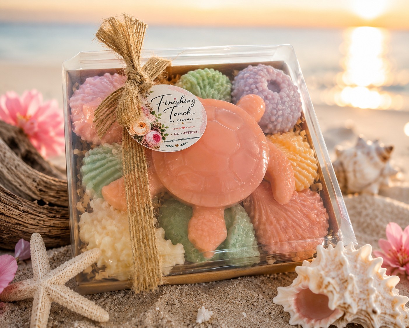 Handmade -Finishing Touch by Claudia Goat Milk Turtle Soap Set, Multipack Gift