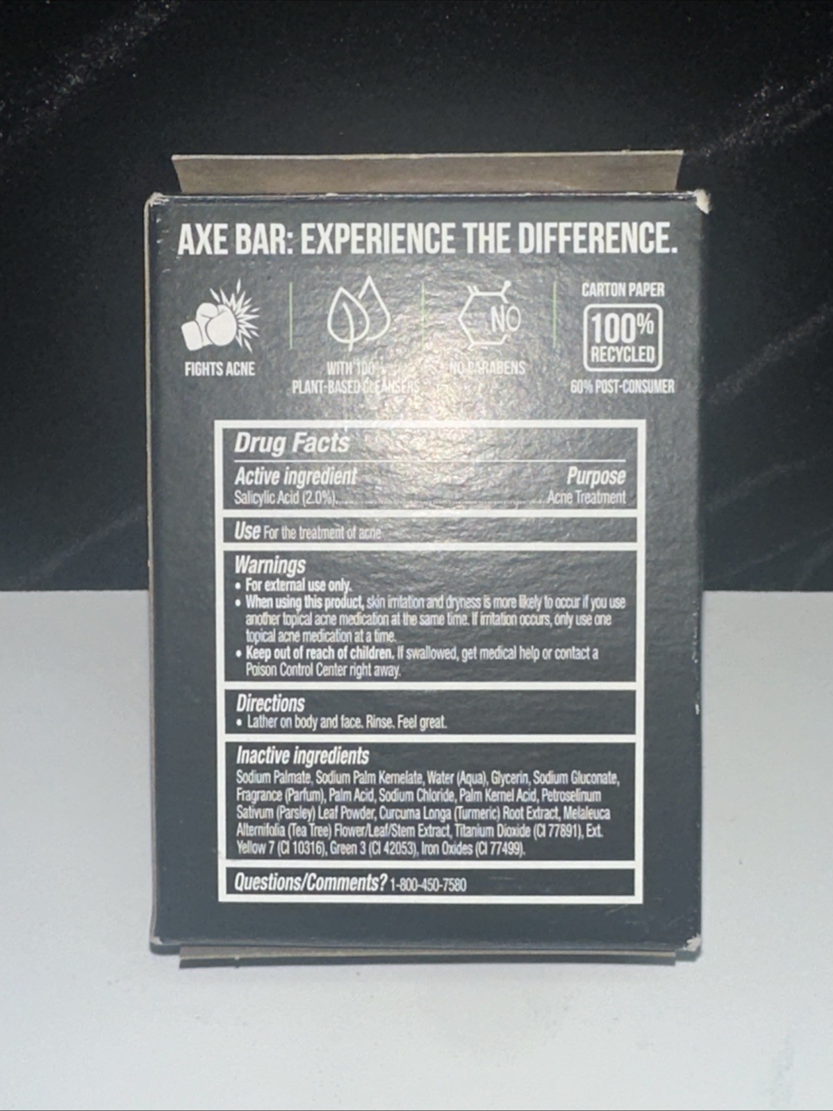AXE Body Hand & Face Soap Bar–Acne Control Treatment 4.50oz