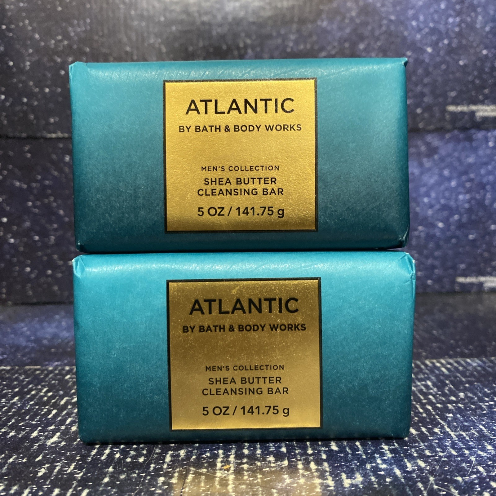 2xBath & Body Works Men’s Collection Atlantic Shea Butter Cleansing Bar Soap 5oz