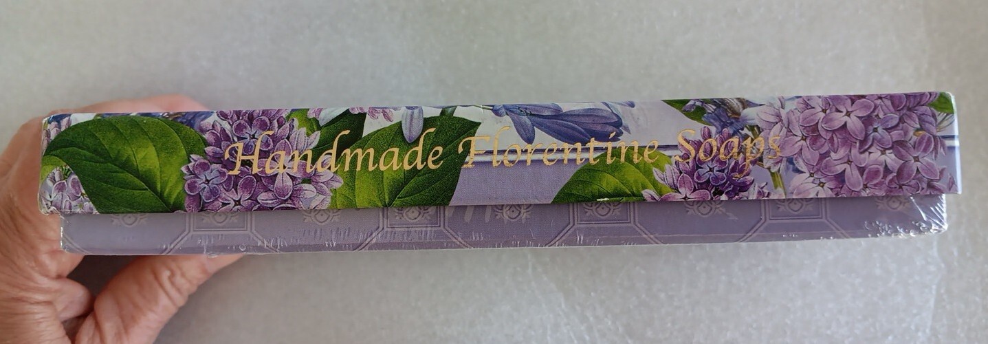 3 Handmade Italian Lilac & Lavender Soaps Saponificio Artigianale Fiorentino