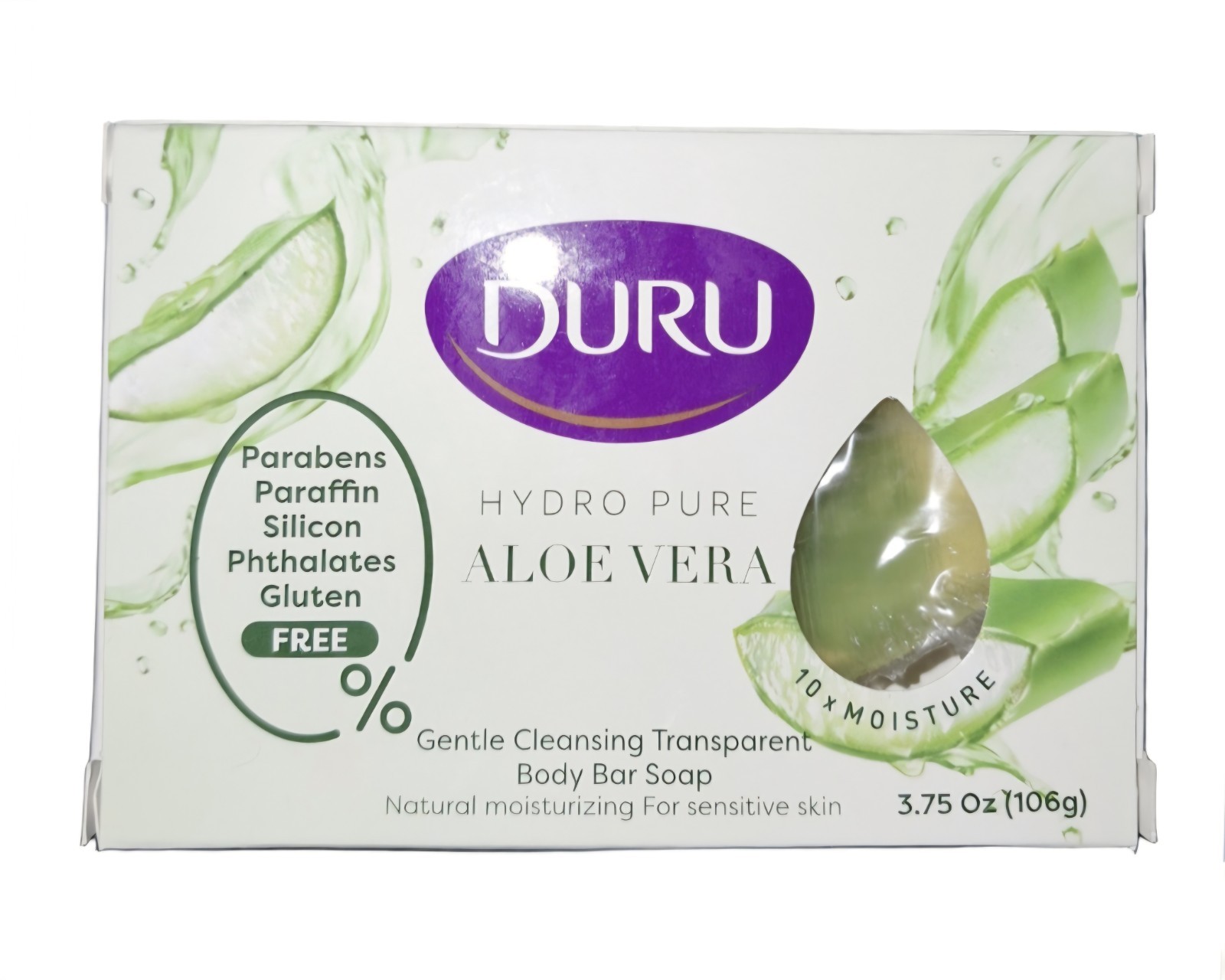 💜 DURU 💜 3.75 Oz. Hydro Pure 🫧 ●ALOE VERA● 🫧 Gentle Cleansing Body Bar Soap.