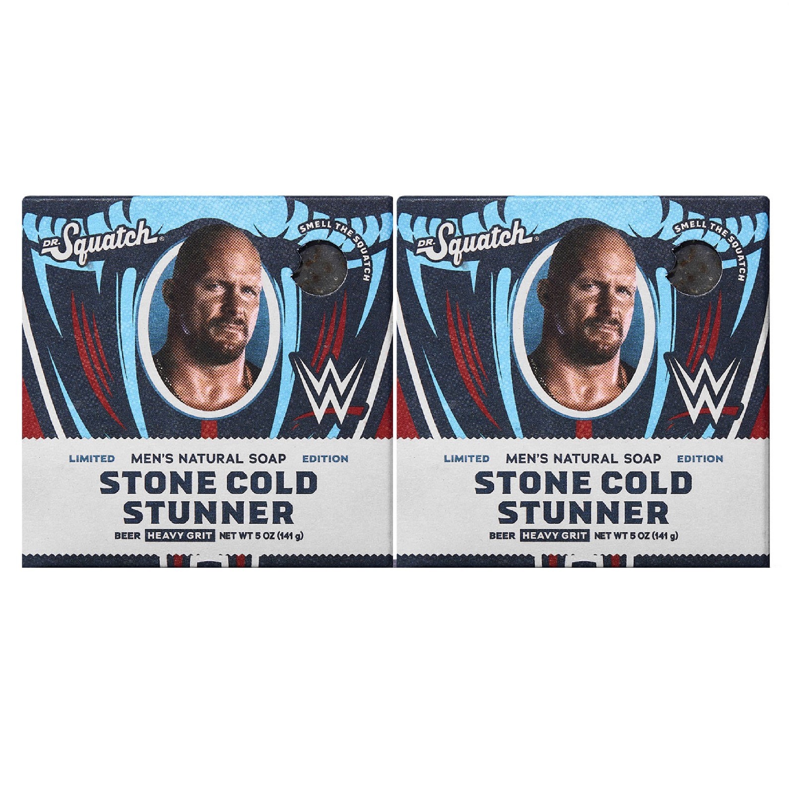 (2 PACK) Dr. Squatch Men’s Natural Soap – Stone Cold Stunner, 5 oz