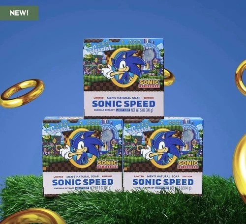 3 PACK Dr Squatch SONIC SPEED SONIC THE HEDGEHOG LE Bar! NEW!! SOLD OUT!!