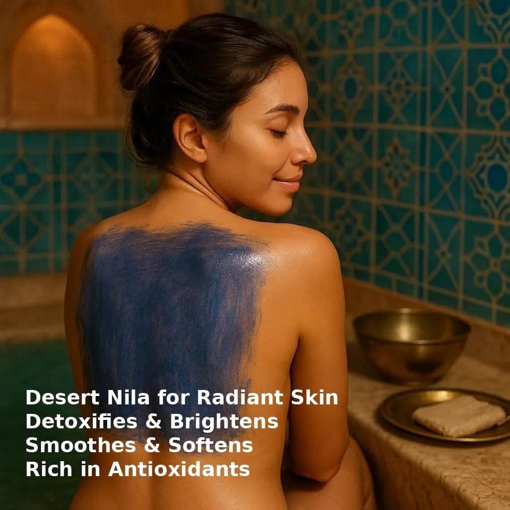 Moroccan Black Soap, Indigo, Sahara Nila, 100% Natural, Artisan Beldi Soap