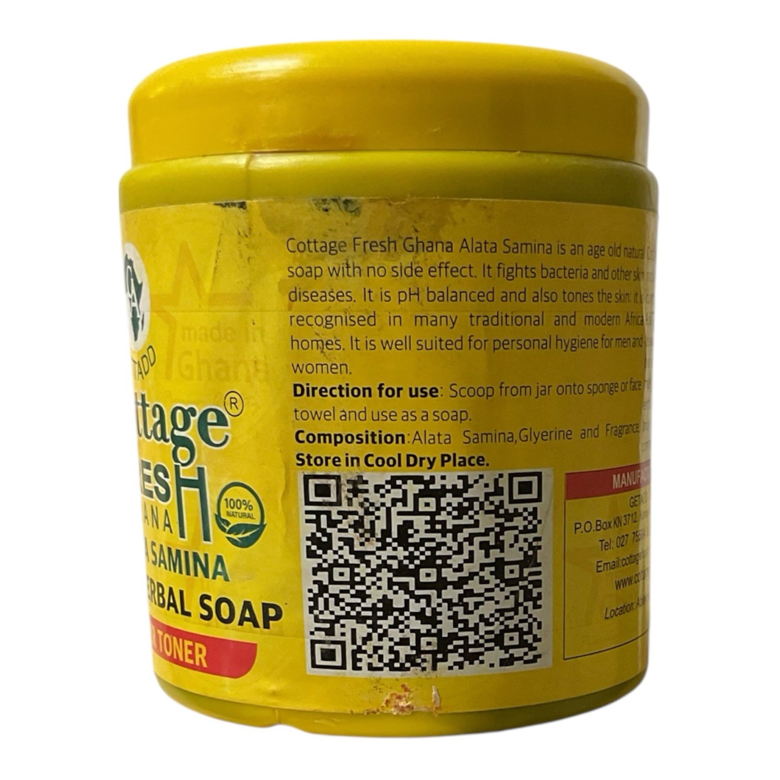 |GETADO| Cottage fresh Ghana Alata Samina PURE HERBAL SOAP (SUPER TONER 550g)1pc