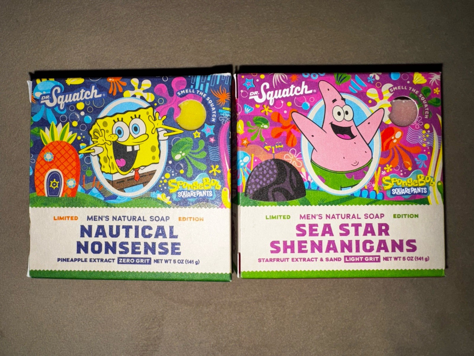 Dr Squatch SPONGEBOB SQUAREPANTS & PATRICK Limited Edition Natural Soap Bars 2pc
