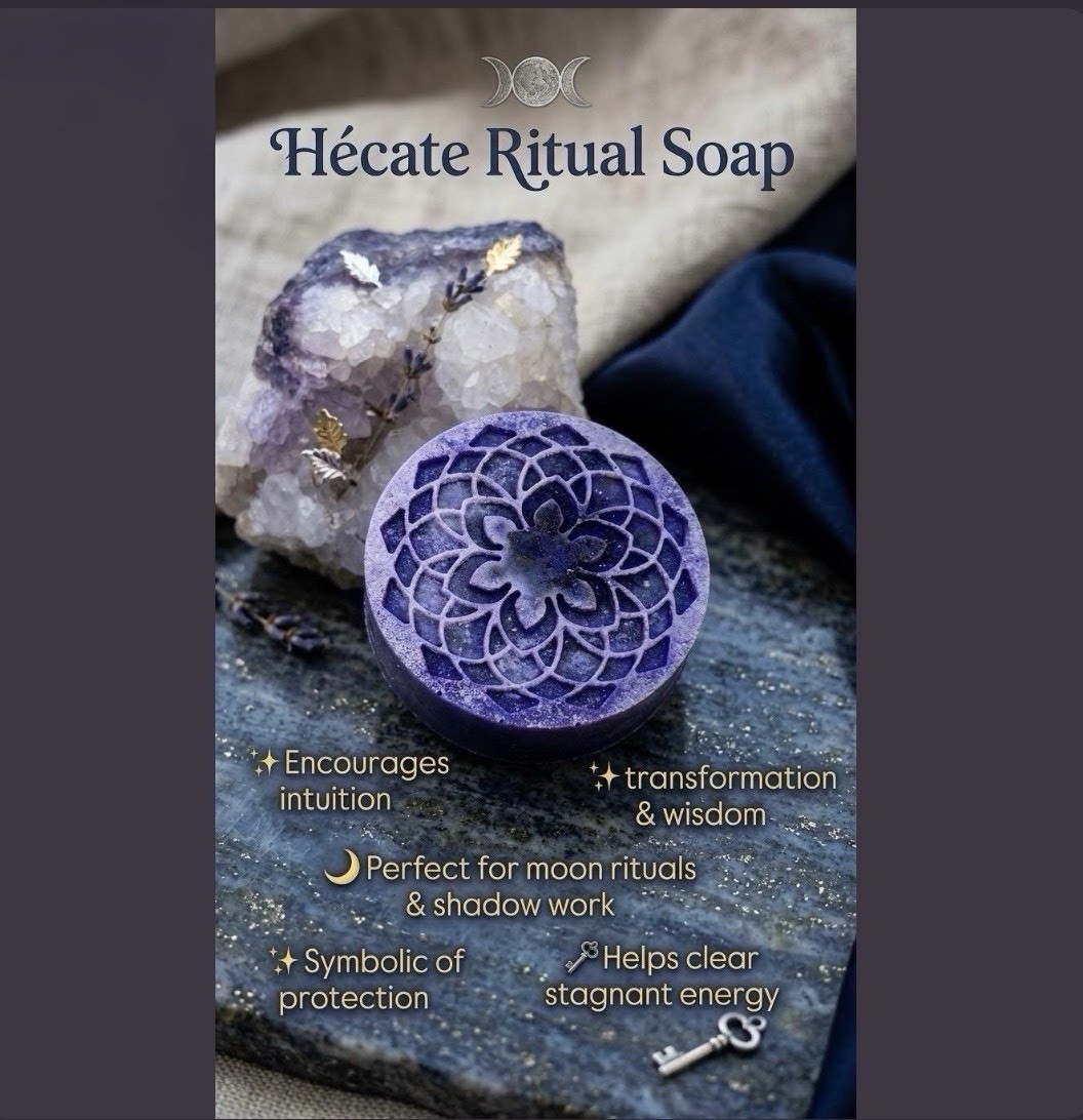 Hécate Ritual Handmade Body Soap Bar | transformation Spiritual Soap