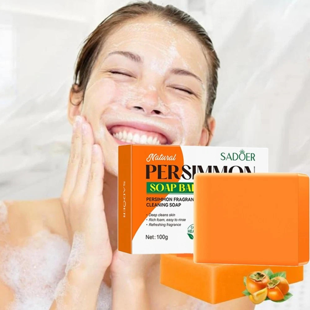 Persimmon Soap Bar for Body Odor Control, Natural Deodorant Body Bar Soap Unisex