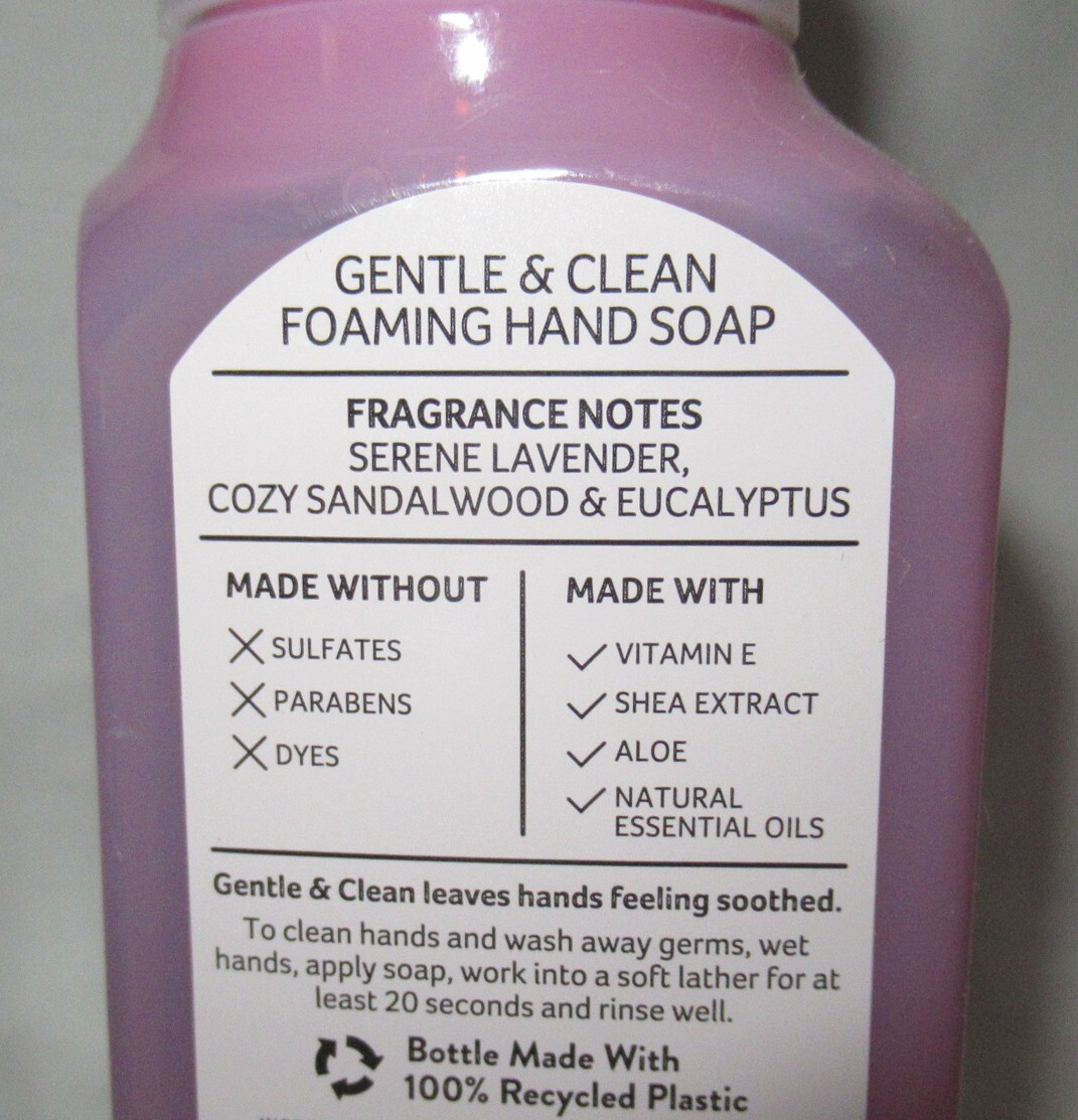 Bath & Body Works Gentle & Clean Foaming Hand Soap Lot Set 2 LAVENDER CLOUD