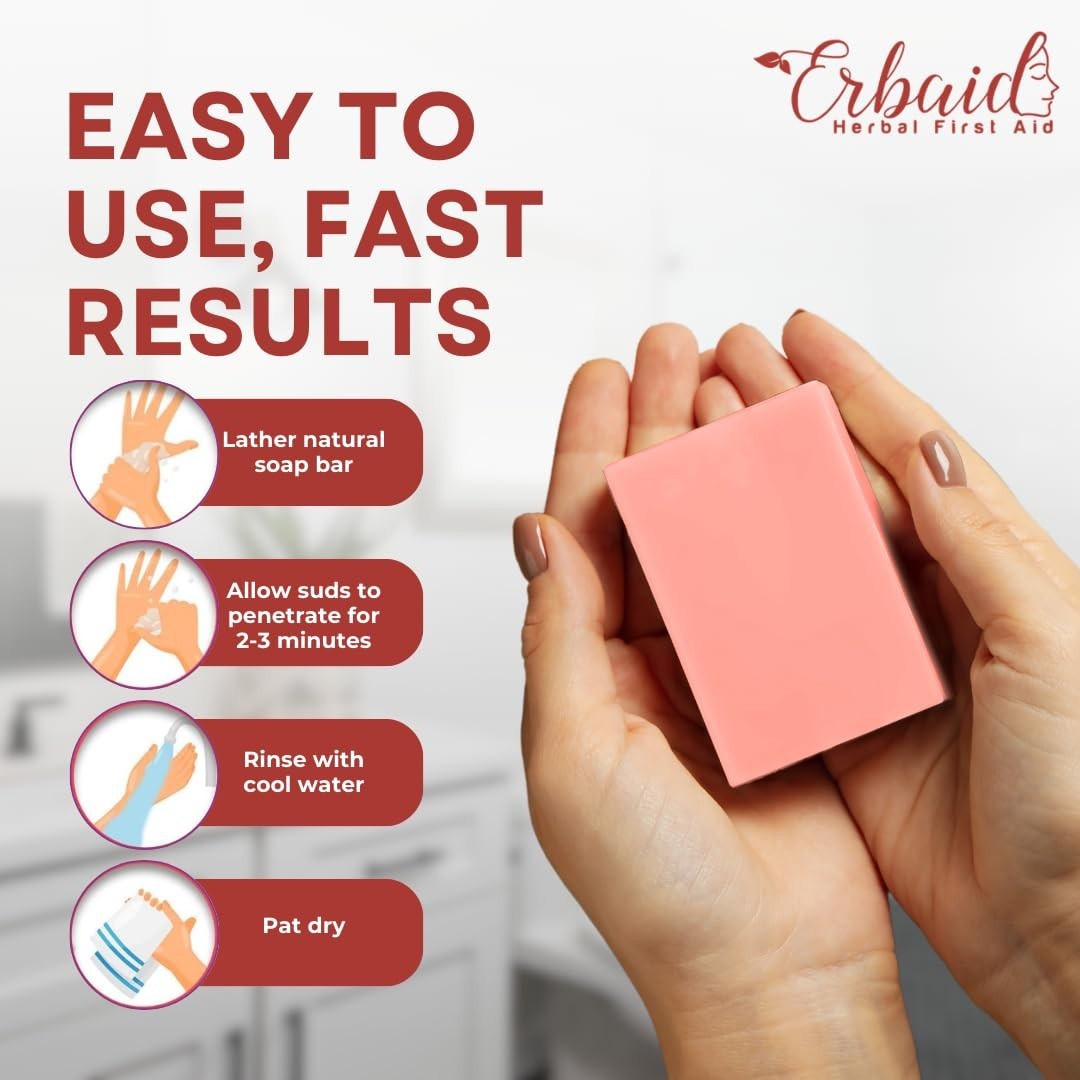 Calamine Soap Bar – All Natural Instant Itch Relief – Calming Calamine Soap