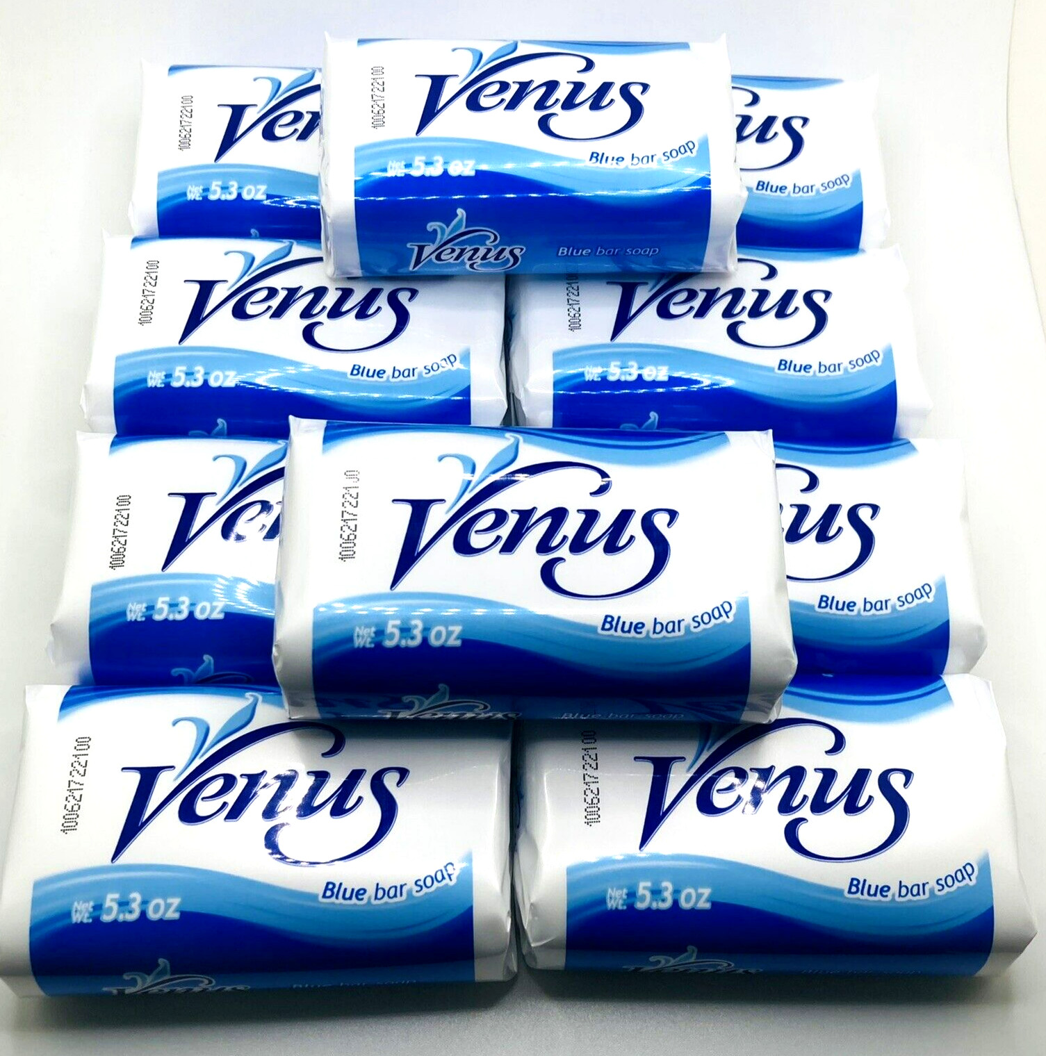 Venus Blue Bath Soap Bars, 5.3 oz Each – Set of 10