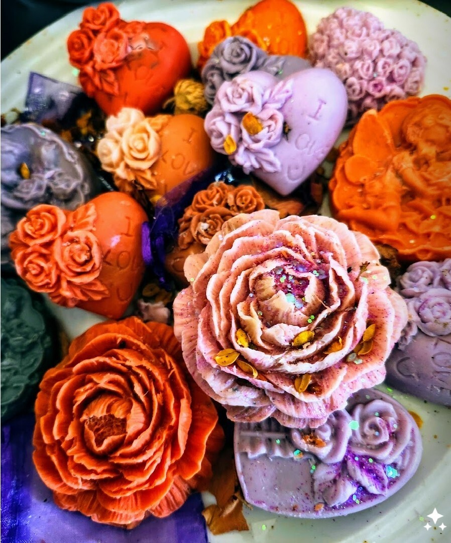 Beautiful & hypoallergenic, customizable,handmade soaps and candles….