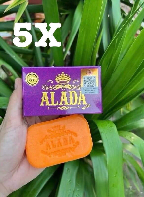 5X ALADA Bath Soap Natural Face& Body Authentic Brighten Skin Purple Packaging