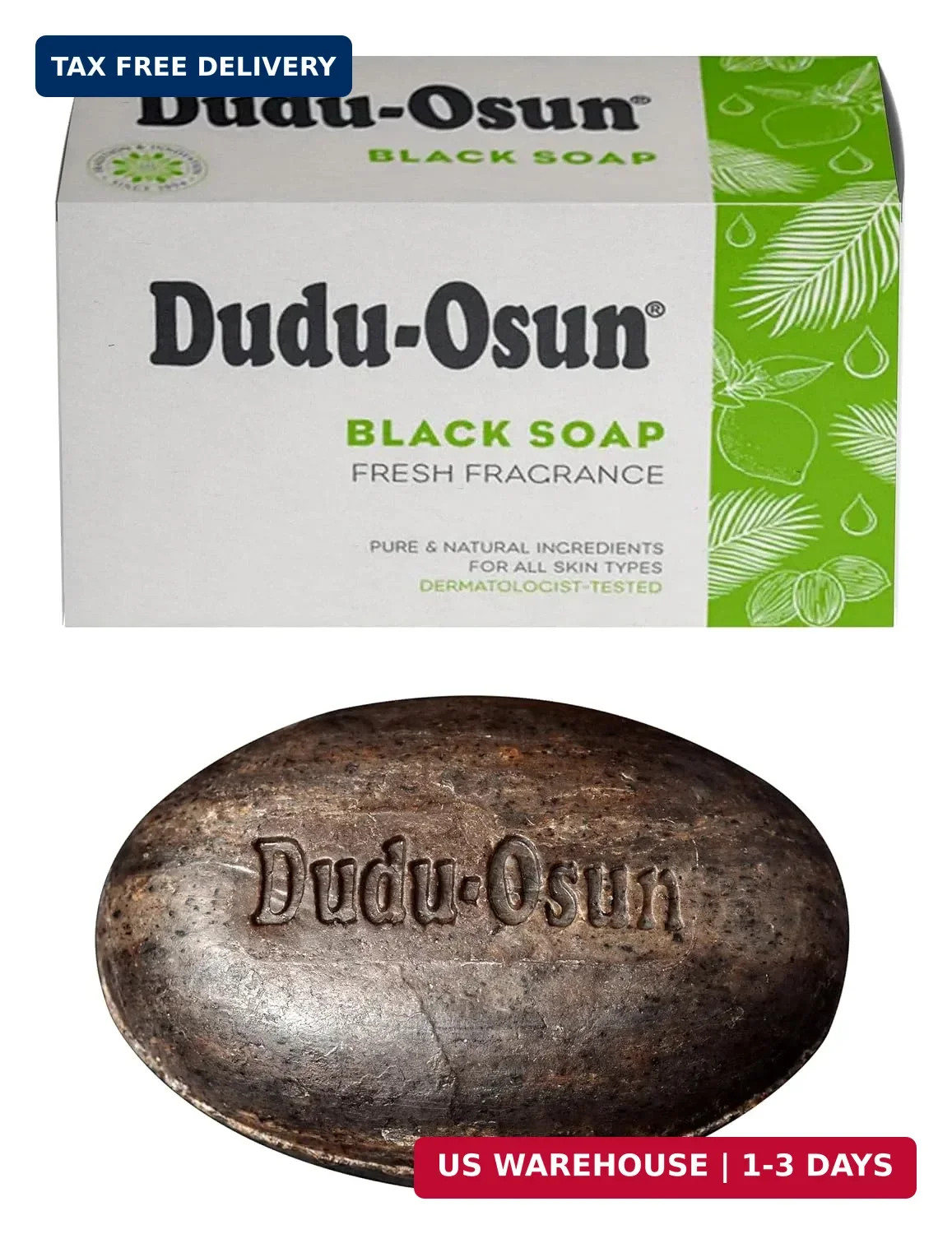 Authentic African Black Soap Bar 5.3 oz – 24 Count Bulk Pack, Shea Butter & Hone