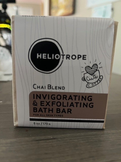 Heliotrope coffee exfoliating bath bar