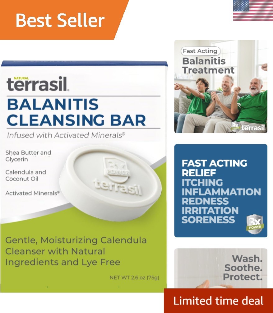 Dermatologist Tested Balanitis Soap for Men: Organic Relief Formula, 75g