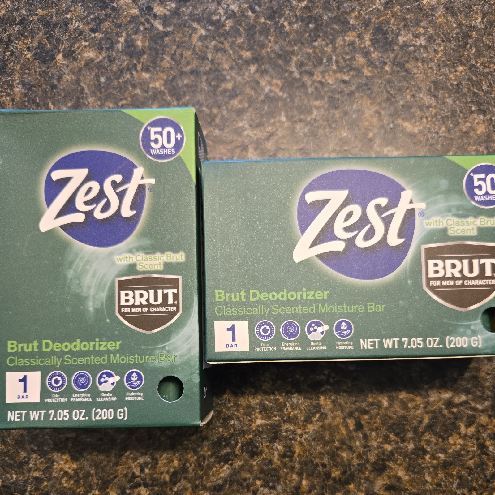 Zest-2 Bars Of Brut Scented Bar Soap 7.05 oz Each….VERY RARE!!!!