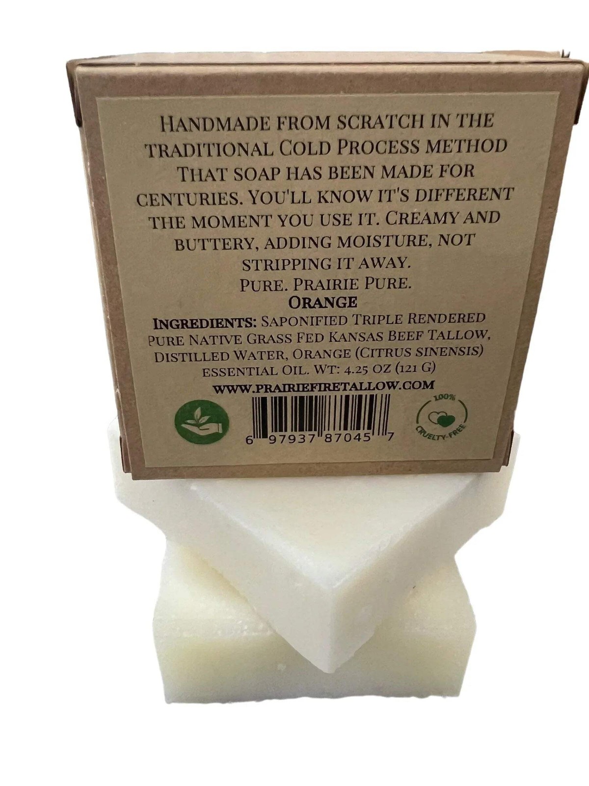 Pure Beef Tallow Soap Bar, (3 Pack) Grass Fed and Finished – Face, Body and Hair