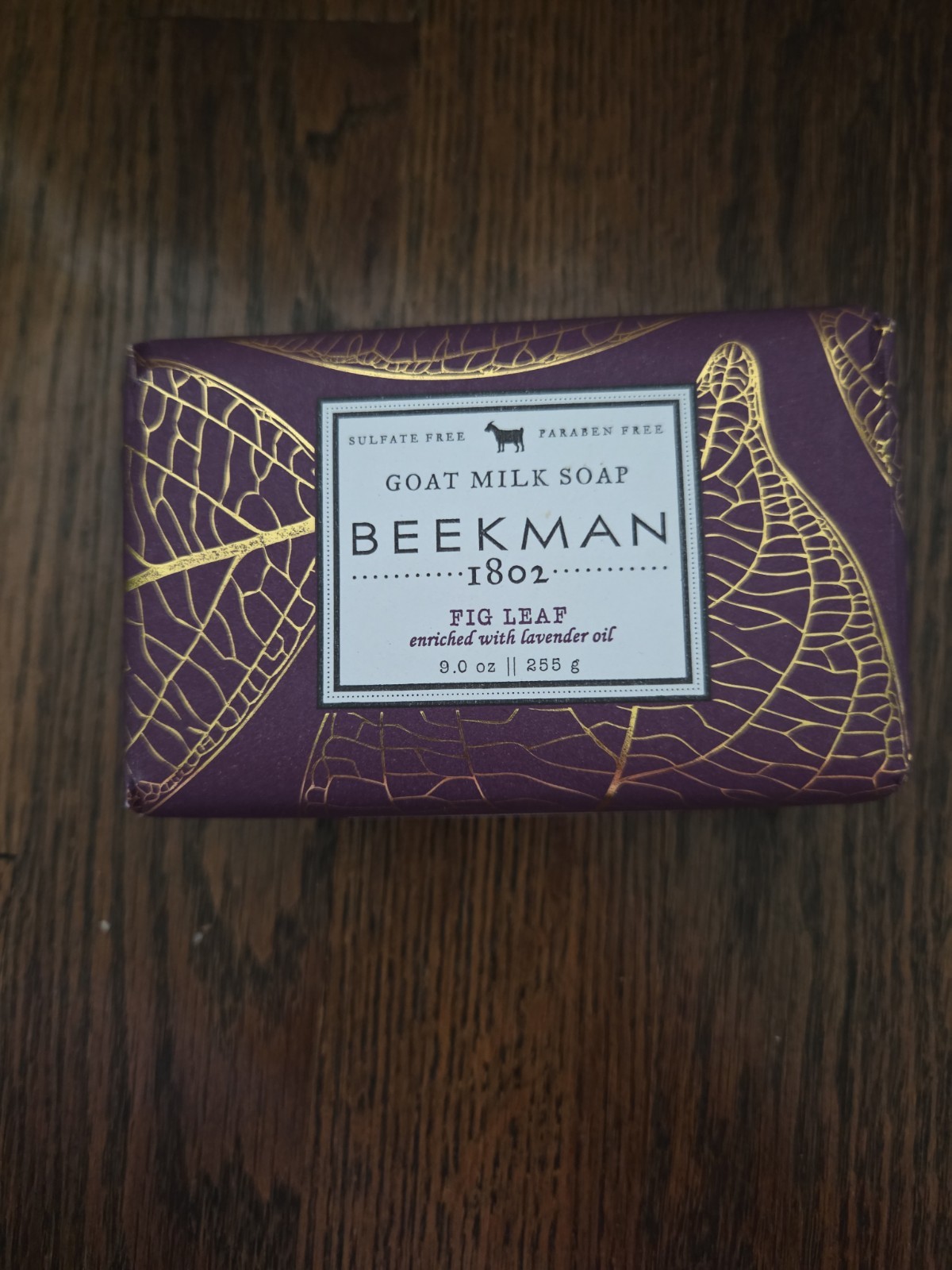 Beekman 1802 Fig Leaf Goat Milk Bar Soap 9oz Full Size Lavender Oil New