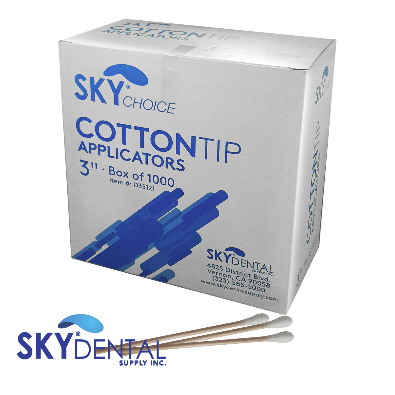 1000 Cotton Tipped Applicators 3 inch Dental Medical Makeup 4301
