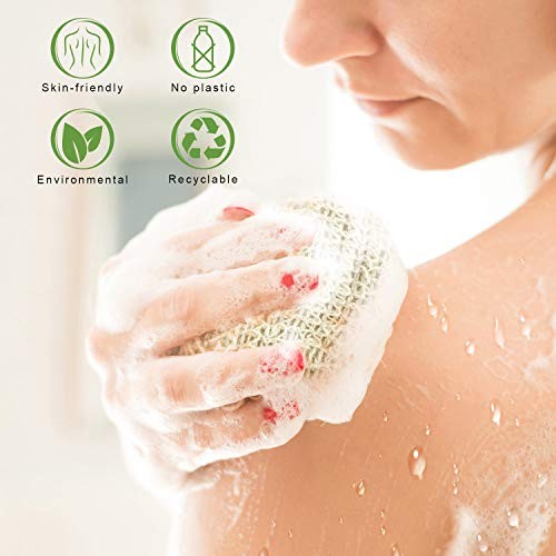 Soap Bag Natural Sisal Soap Saver, Zero Waste Plastic-free Soap Net, 5 Pack