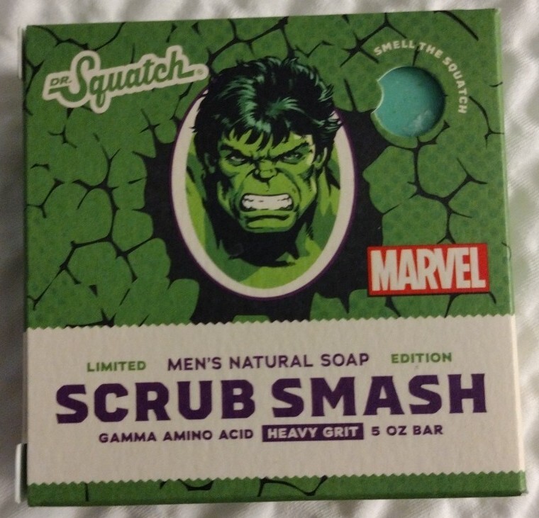 Dr. Squatch Marvel Mens Natural Soap Bar Limited Edition Scrub Smash H Grit New