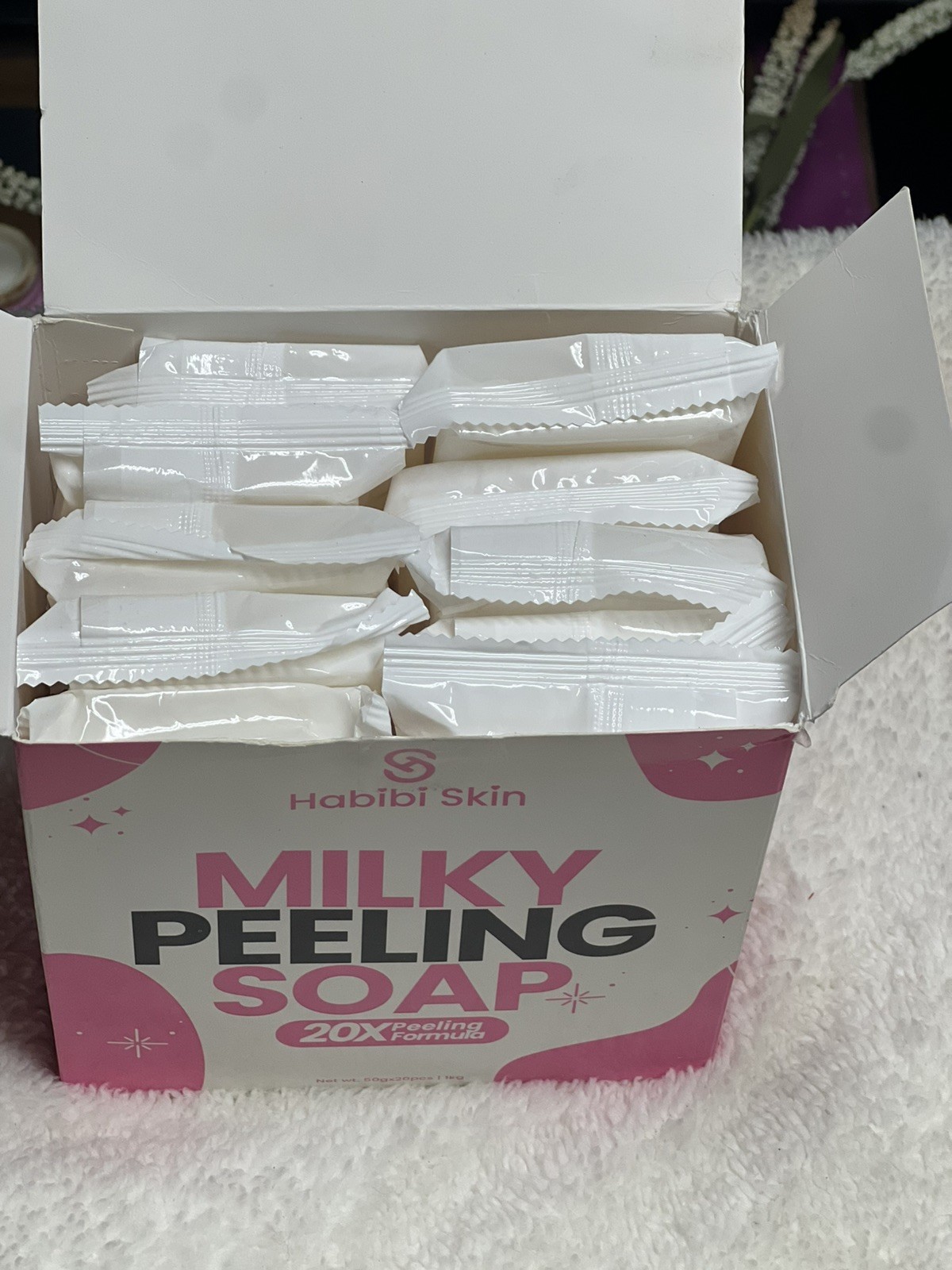 Habibi Skin Essentials Milky Peeling Soap 50g Pack of 20 Bars. A Legit Seller.