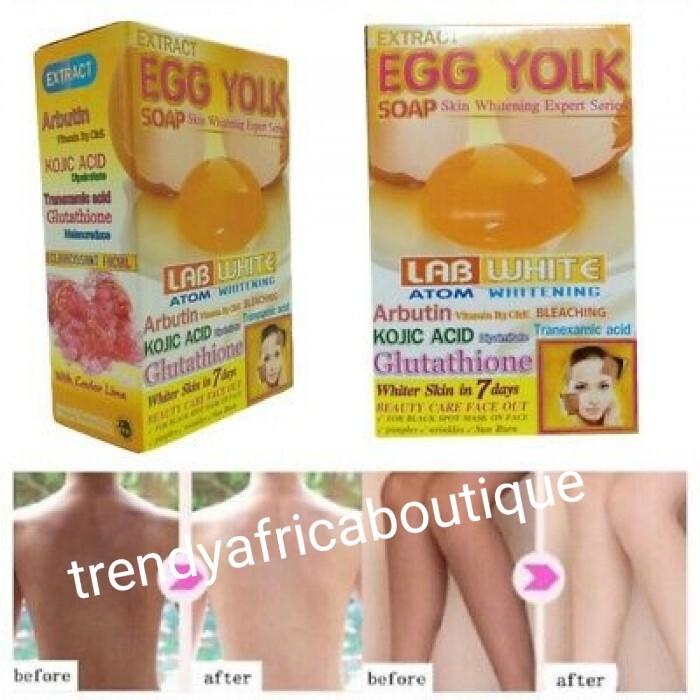 X 1 Bar Extract Egg Yolk Soap, Glutathion Exfoliating Face & Body Beauty SOAP.