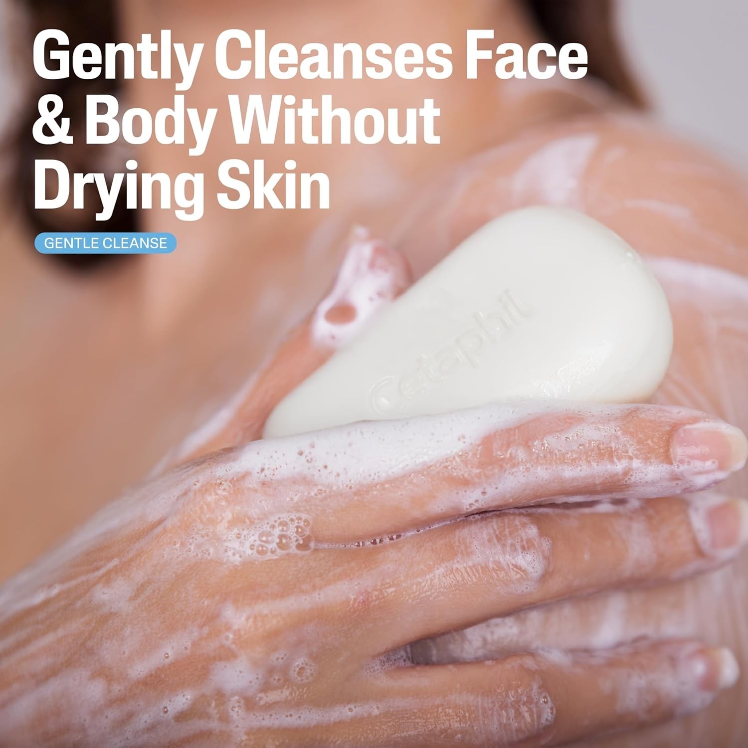 CETAPHIL Gentle Cleansing Bar Soap Nourishing Dry Sensitive Skin 4.5oz, 6-Pack