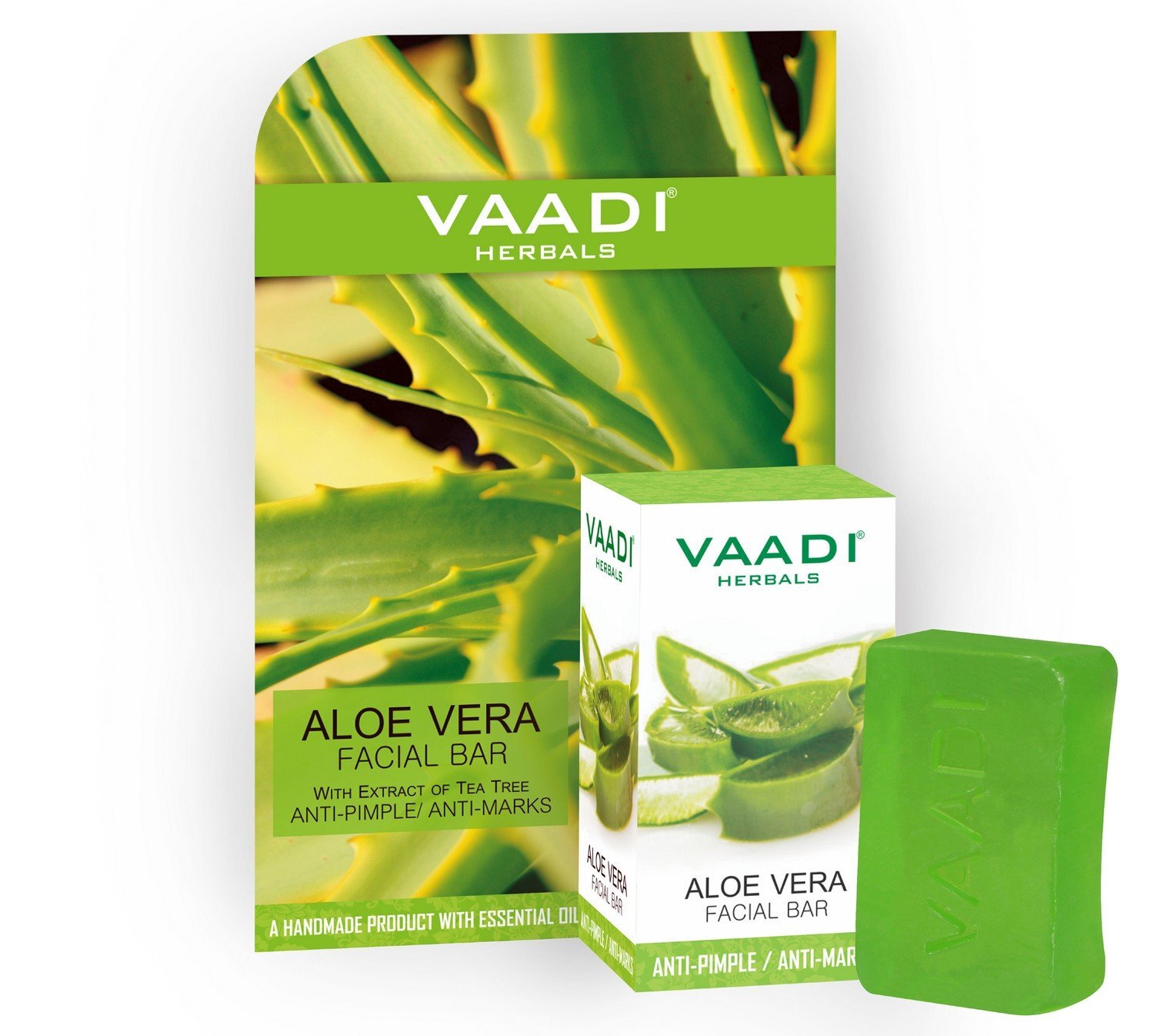 Vaadi Herbals Aloe Vera Facial Bar With Tea Tree Oil 25gram
