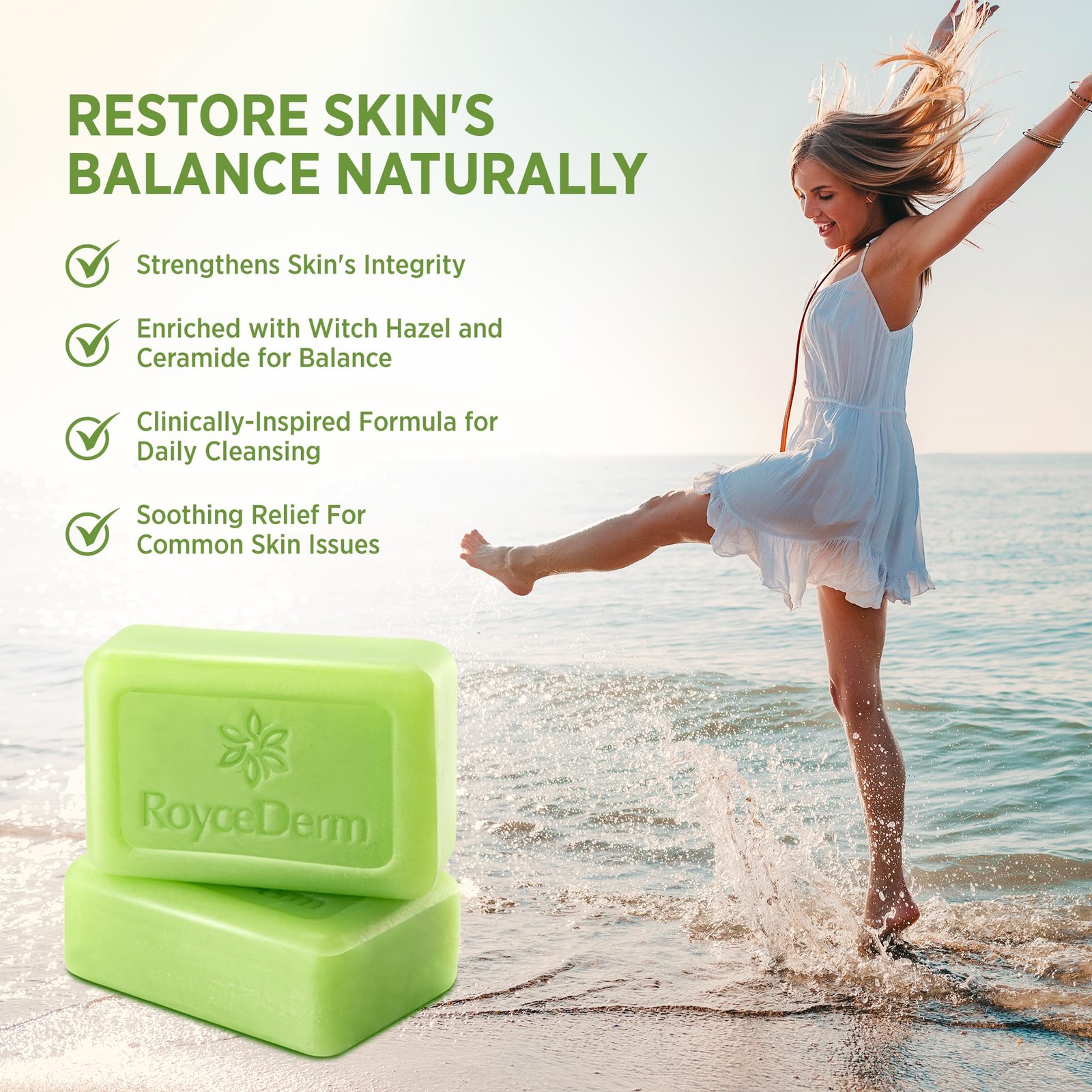 Roycederm Antifungal Bar Soap – Tea tree Oil Soap – Athletes Foot Treatment for