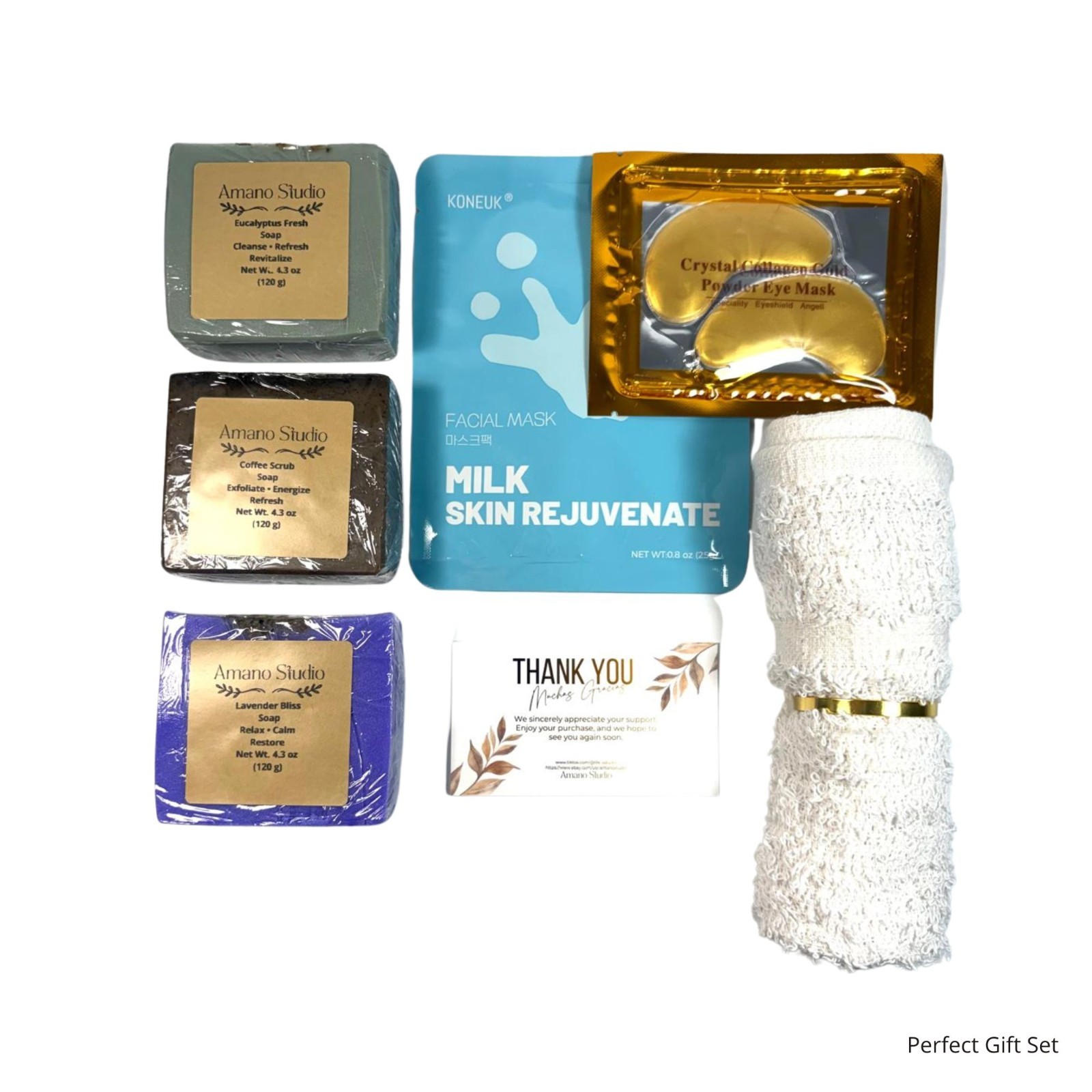Handmade Soap Kit Lavender Eucalyptus Coffee soap bundle plus Face mask Eye mask