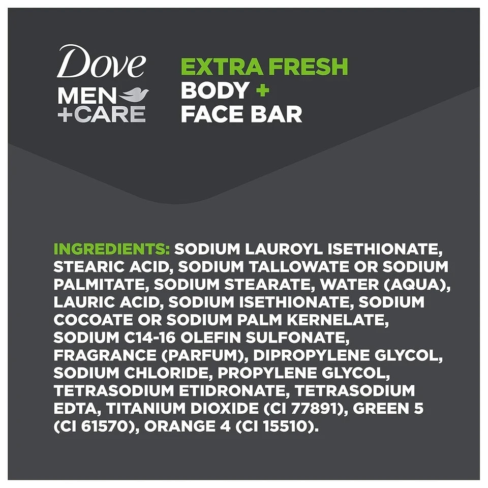 Dove Men+Care Bar 3 in 1 Cleanser for Body, Face, and Shaving Extra Fresh 14 Bar