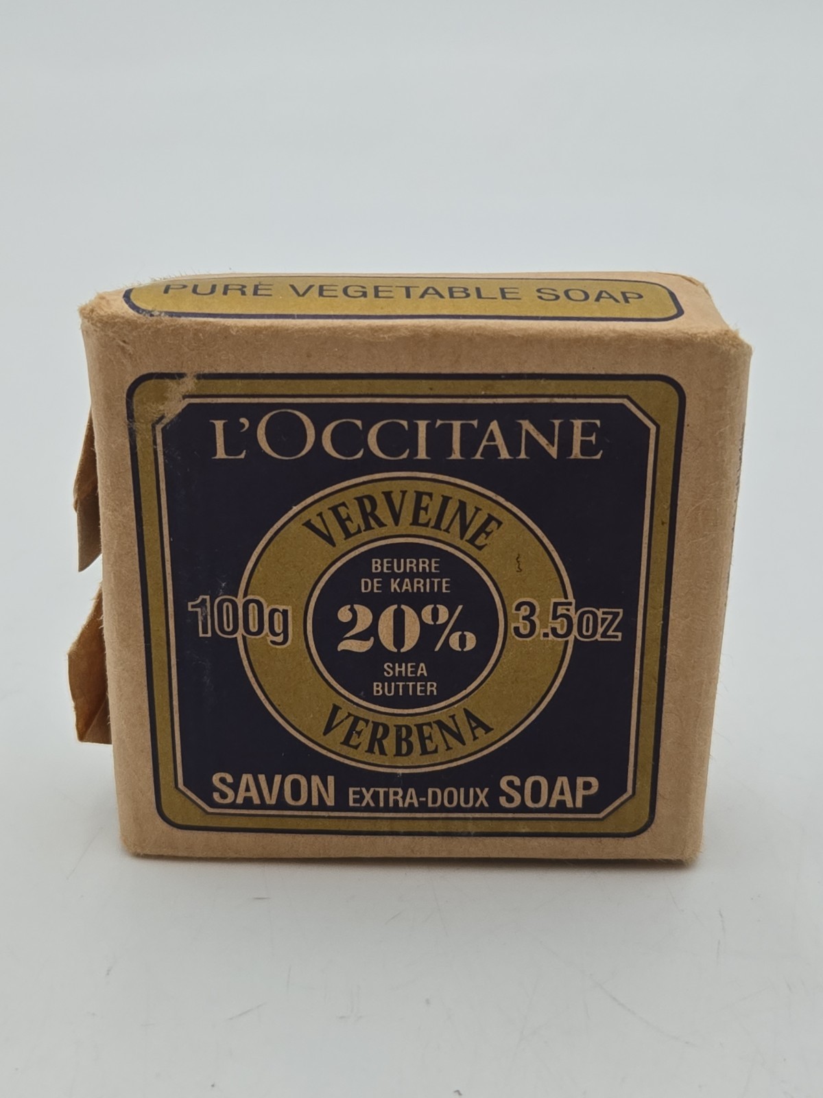L’Occitane Verbena Extra Gentle Soap 20% Shea Butter 100g 3.5 oz New Sealed