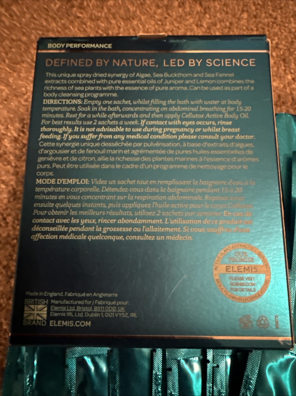 Lot Of 31 ~ Elemis Cellutox Herbal Bath Synergy 300g 10.6 fl oz Sachets GENUINE