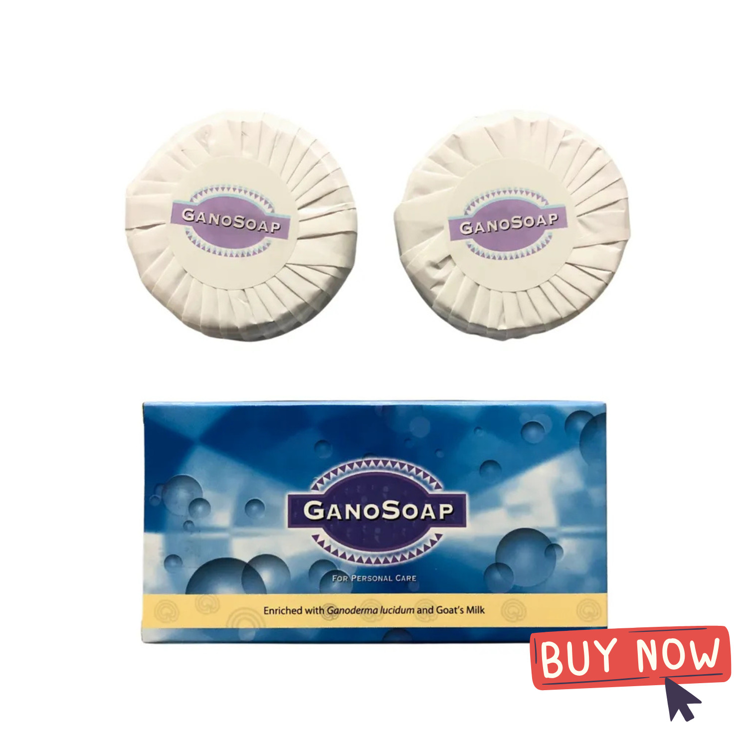 Gano Excel Soap Original Enrich Ganoderma Goat Milk 1 Box (2 pcs x 100g / Box)