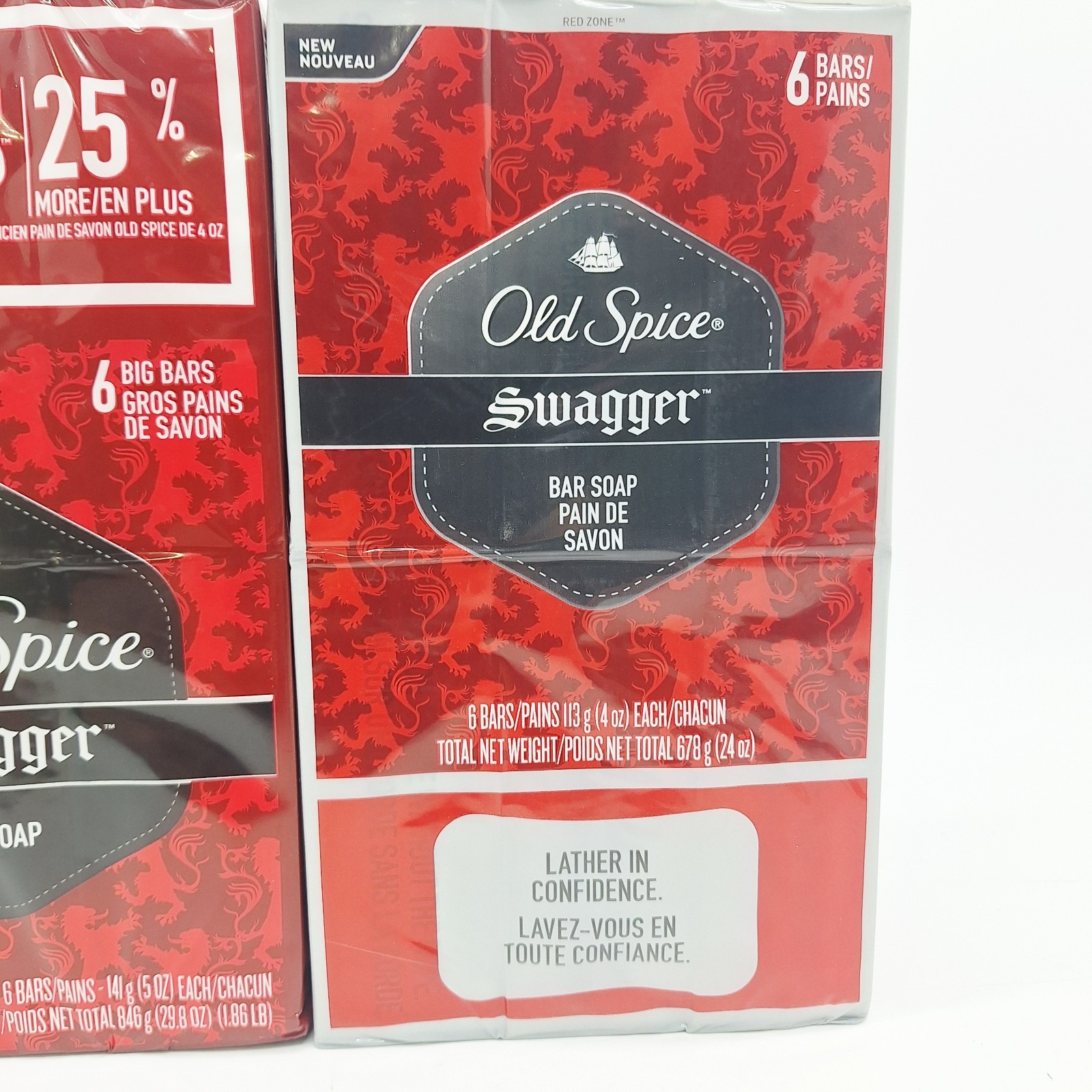 2 6 Packs of Old Spice SWAGGER Big Bar Soap 12 Bars 5 oz ea Individually Boxed