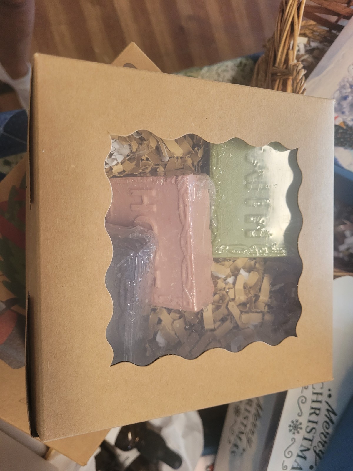 Handmade ALL Natural Faith, Hope, Love Soap Gift Boxes 3 Soaps Beef tallow
