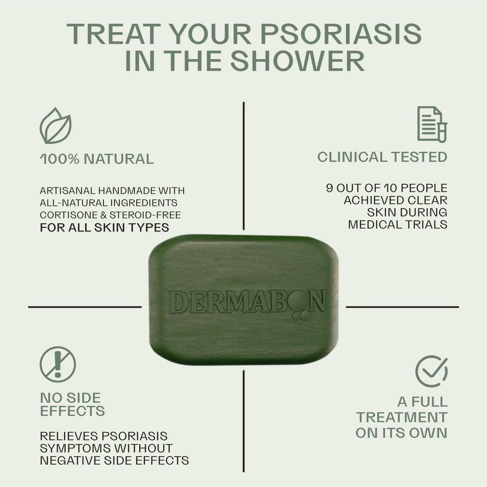 Dermabon Psoriasis Cleanser, Seborrheic Dermatitis Eczema Soap Bar for Adult…