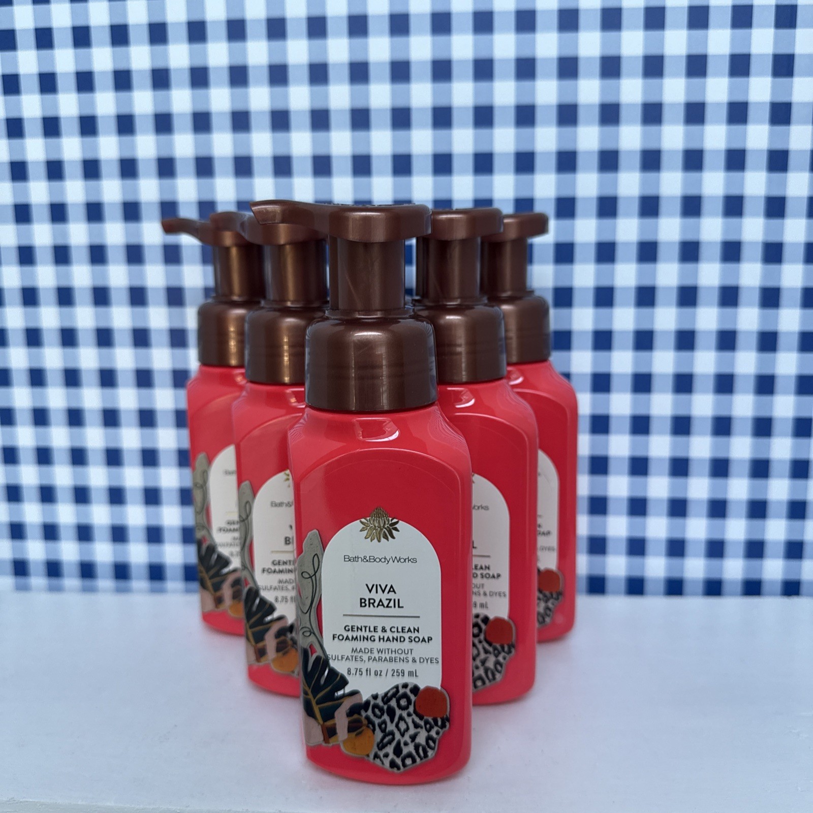 6X ~ Bath & Body Works ~ VIVA BRAZIL ~ Gentle Foaming Hand Soap