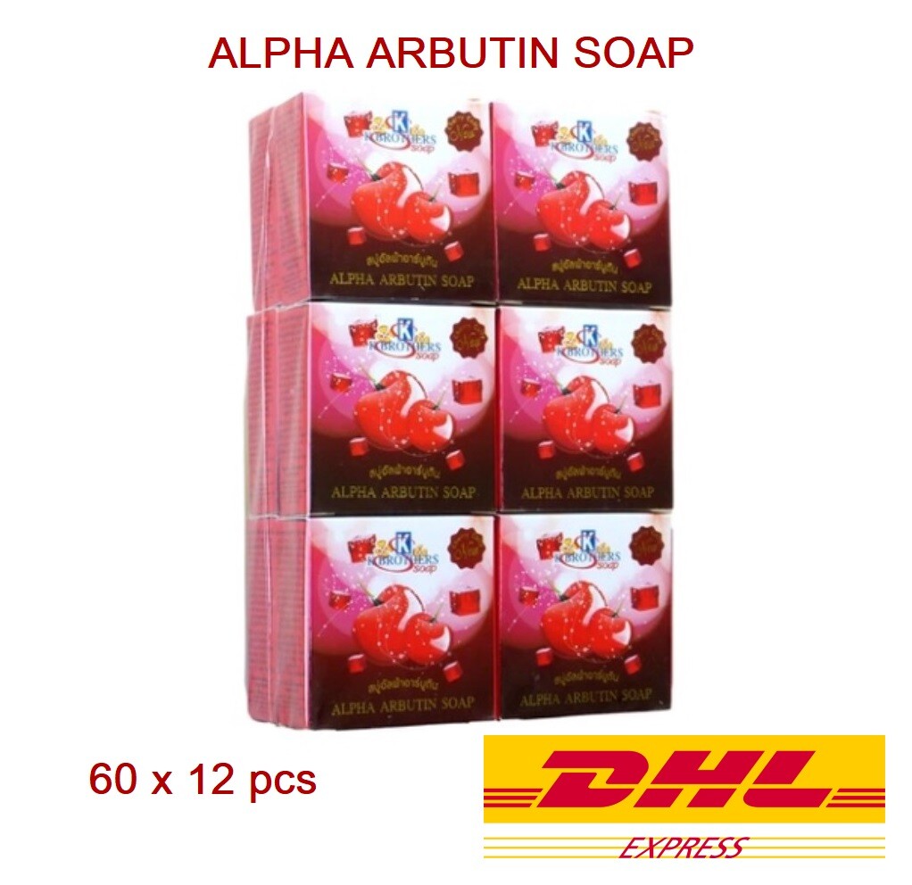 x12 Alpha Arbutin Soap Collagen Brighten Smoothen Soften Clean Skin Face & Body
