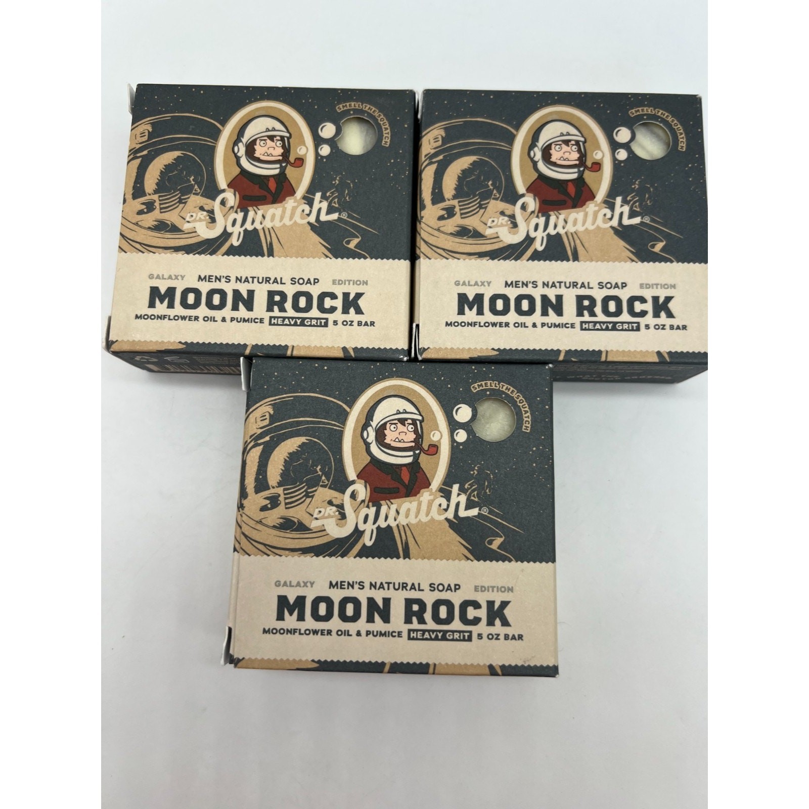 Dr. Squatch Moon Rock Galaxy Edition Men’s Soap Lot of 3.