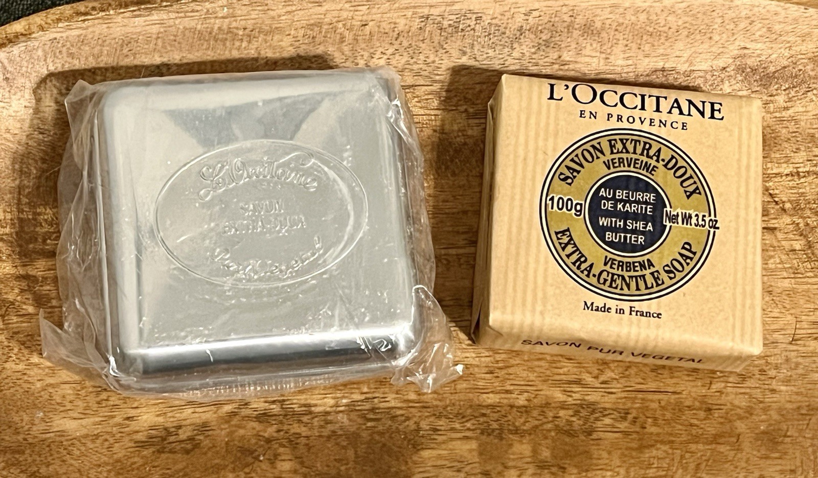 L’Occitane Verbena Shea Butter Soap Bar 100g/3.5oz + Tin Travel Case, NEW