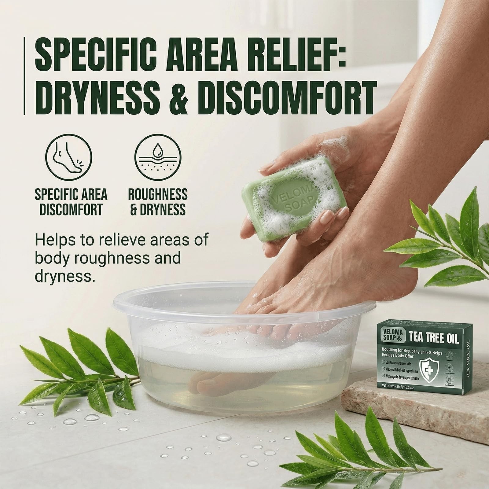 Antifungal Soap with Tea Tree & Eucalyptus – Deep Cleansing & Soothing Care for
