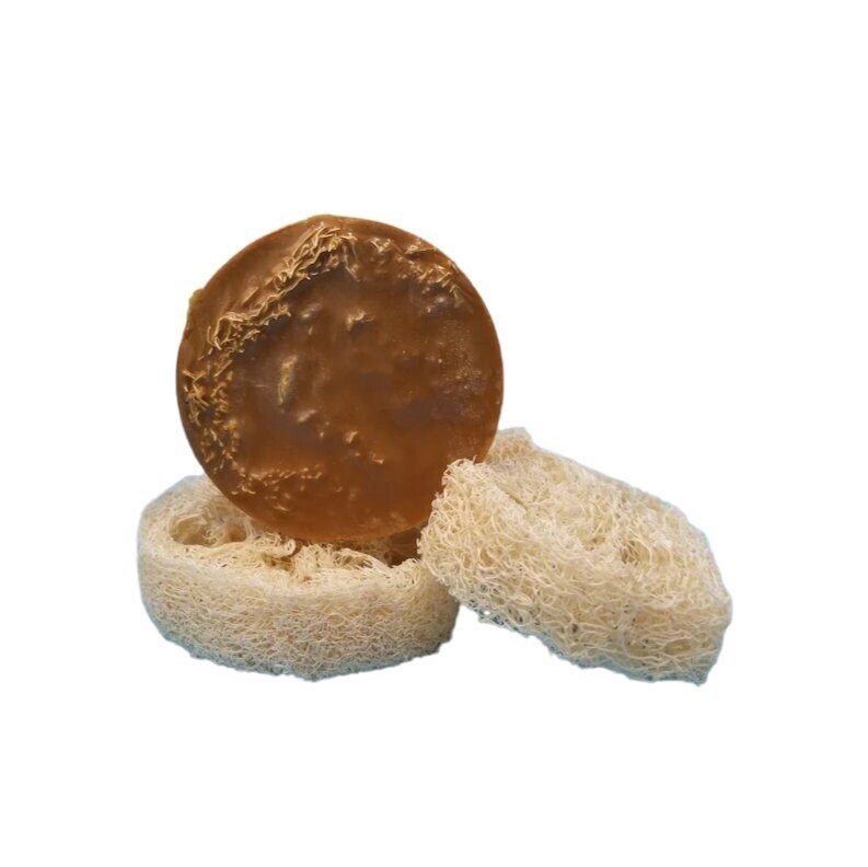 Turmeric Loofah Brightening Bar Soap, Exfoliating Luffa Soap, Rough Hands Feet