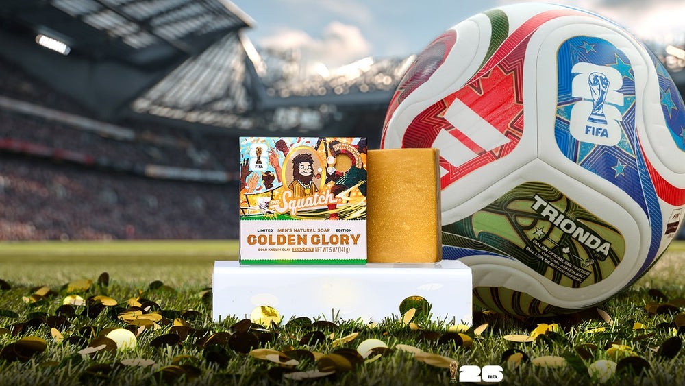 LIMITED EDITION Dr.Squatch Golden Glory FIFA Men’s All Natural Body Soap (4bars)