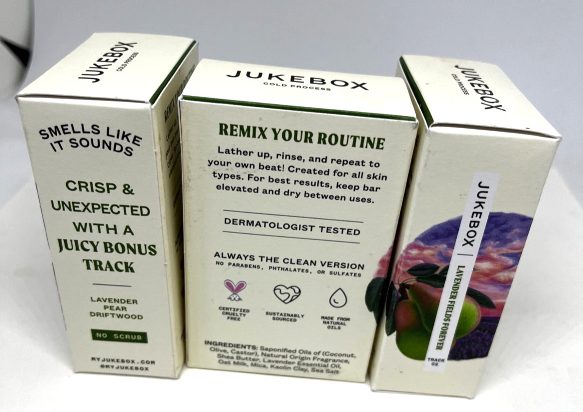 3 JUKEBOX Lavender Fields Forever Bar Soap – 3 Pk Cold Process for All Skin Type
