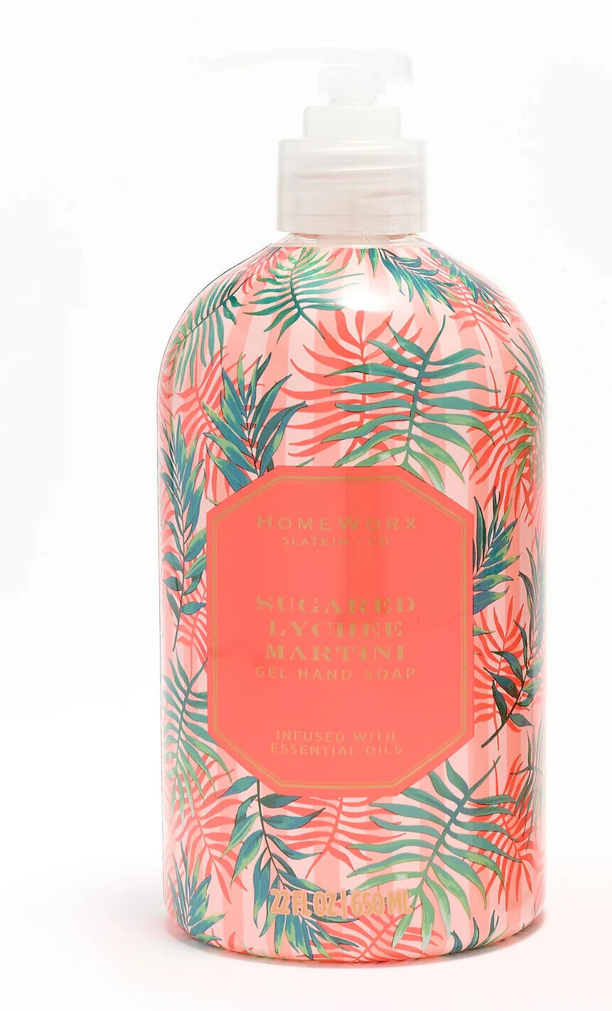Homeworx Slatin & Co Sugared Lychee Martini Gel Hand Soap 22 fl oz Sealed